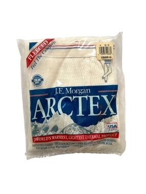 Arctex Vintage Waffle Knit Base Layer Thermal Long John Pants Ivory Boys Medium